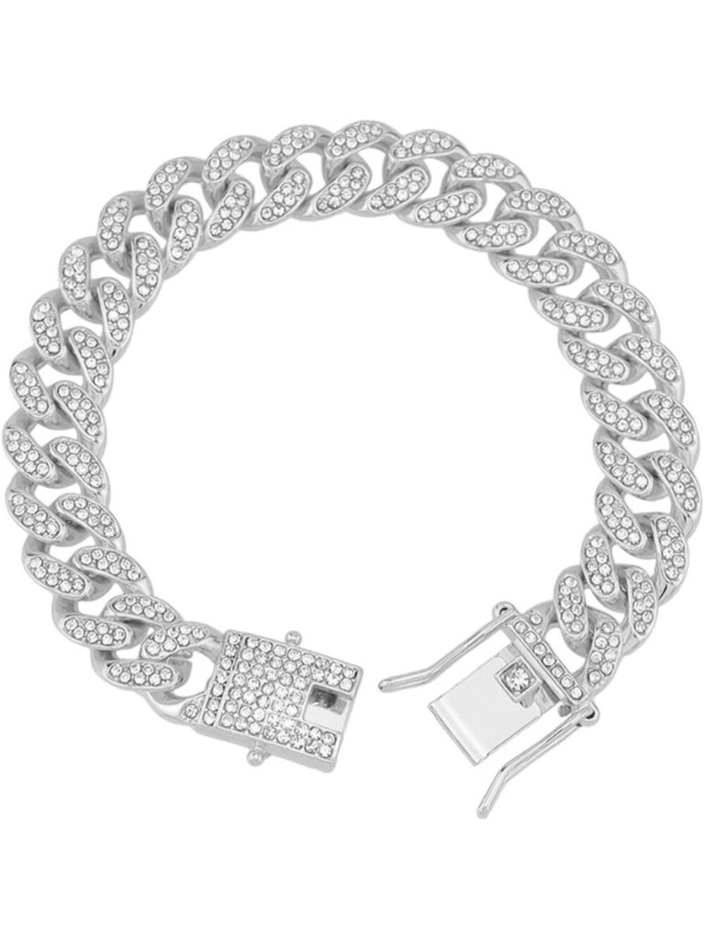 Hip Hop Bracelet Cool Style Gold Plated Iced Out Chain Diamond Miami Cuban Link